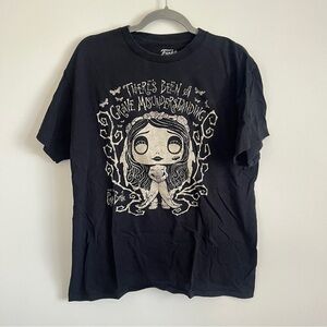 Funko Corpse Bride Graphic Tee Black Goth Tim Burton Shirt Size Large